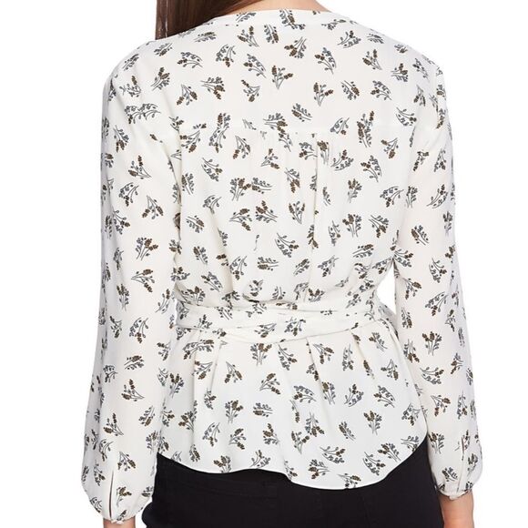 1. State Women’s Floral Long Sleeve Wrap Blouse - Picture 2 of 9